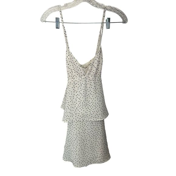 Bardot White Polka Dot Spaghetti Adj. Strap Tiered Sun Dress Sz 6/S Retails $372 - Picture 1 of 9